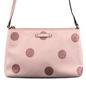 Kate Spade Haven Lane Ramey Glitter Dots Crossbody Pink Preppy Easter Spring